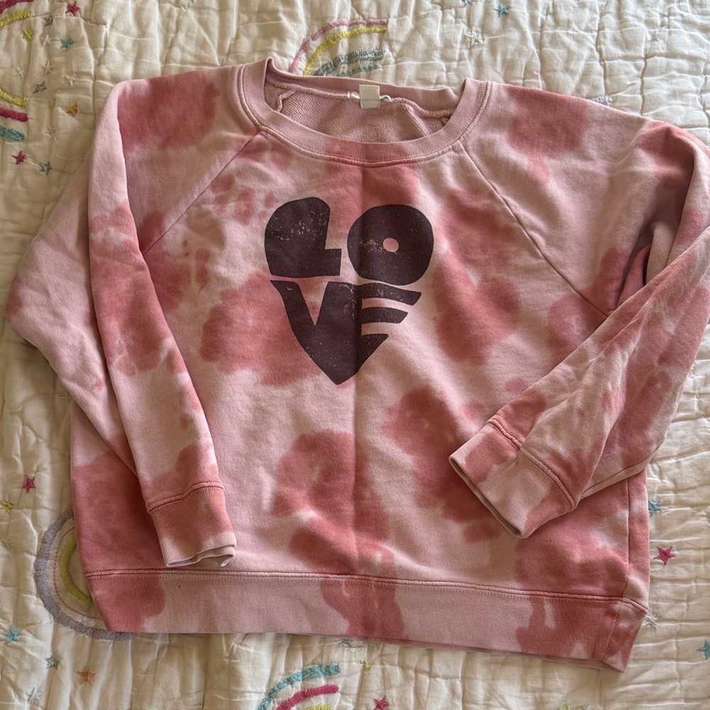 Crewcuts Pink Knit Sweatshirt with Heart Tag